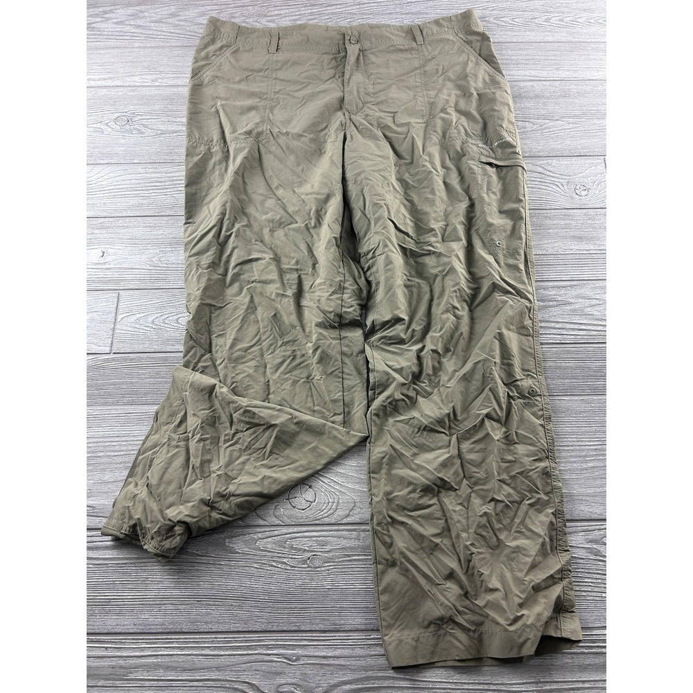 Columbia PFG Pants Womens 18W Green Performance Fishing Gear Nylon FW8070 Hiking